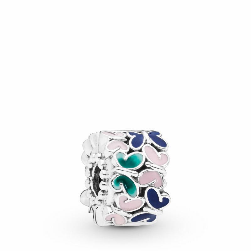 Talismane Pandora Butterfly Arrangement Clip Argint /Albastri (WLSxomqu)